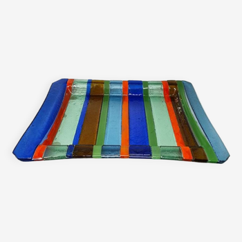 1960s Tray By Dogi in Murano Glass. Made in Italy