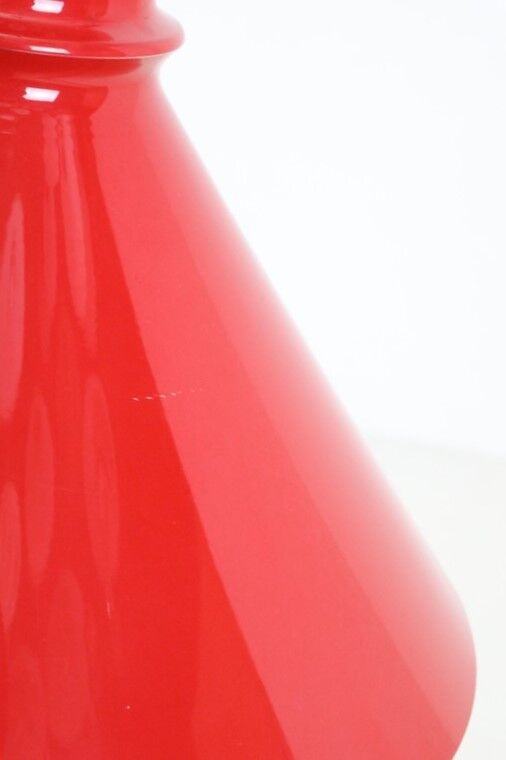 Set of 2 Nordisk Solar Compagni “Super Space” pendant lights, red, small version, Danish modern design, 1970s