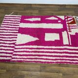 Traditional handwoven beni ourain rug size 1.4/2.6 m
