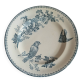 Flat plate Longwy "Mésange" – Terre de Fer, late 19th century