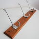 Vintage wall coat rack with three large hooks