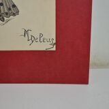 4 fashion drawings in ink and wash, signed and dated 1930 Marie DELEUSE (XIX-XXth century)