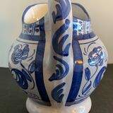 Domingo Punter blue ceramic pitcher, Teruel, 1960