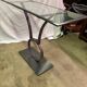 Console acier et verre