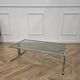 70s chrome coffee table