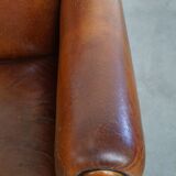 Lot de 2 chaises vintage en cuir de mouton