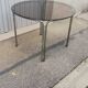 Round table vintage chrome and smoked glass