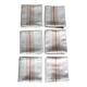 6 serviettes de table Toile à Matelas beige rouge