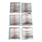 6 serviettes de table Toile à Matelas beige rouge