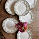 Lot de 6 assiettes plates anciennes - Bruges de Longwy