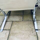 Pair of Armchairs and Ottoman, "Joker" Model, Large Leather Model