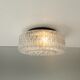 Vintage ceiling lamp / wall lamp - Molded glass - Round shape - 1970