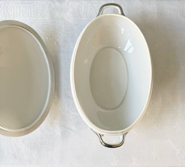 5 pièces d’un service en porcelaine Jules Vieillard XIXème