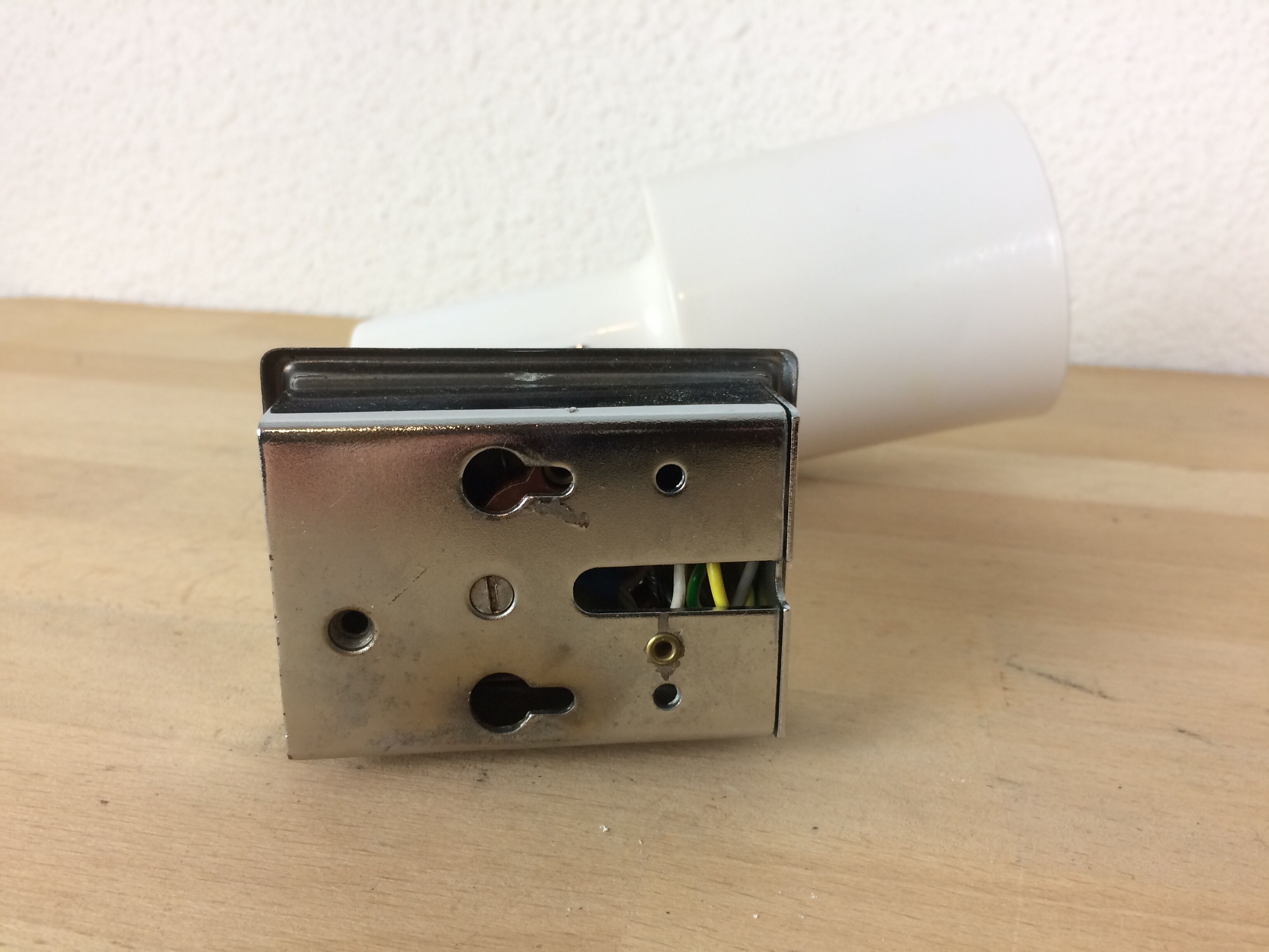 White metal orientable spot wall light 50s