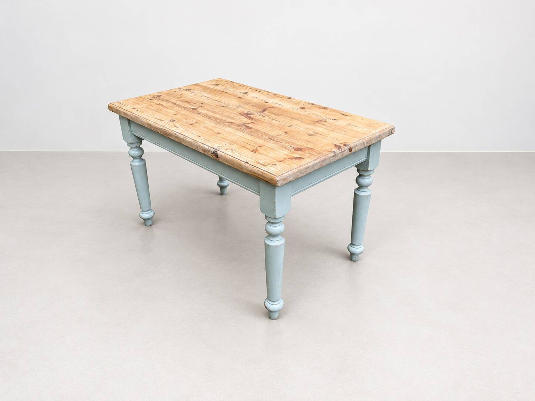 Table à manger de ferme avec tiroir – Bois massif rustique