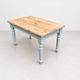 Farmhouse Dining Table with Drawer – Rustic Solid Wood