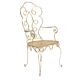 Pair of wrought iron and gilded armchairs, circa 1990