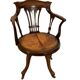 Desk and its rotating armchair England XIX century