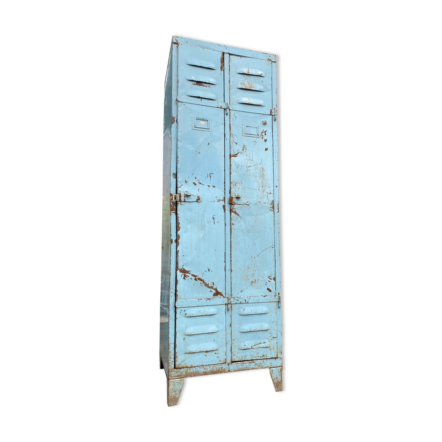 Vintage metal industrial wardrobe
