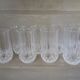 8 antique crystal water glasses