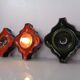 Pop Art German Ceramic Wall Lamps, 1970s, Set of 3