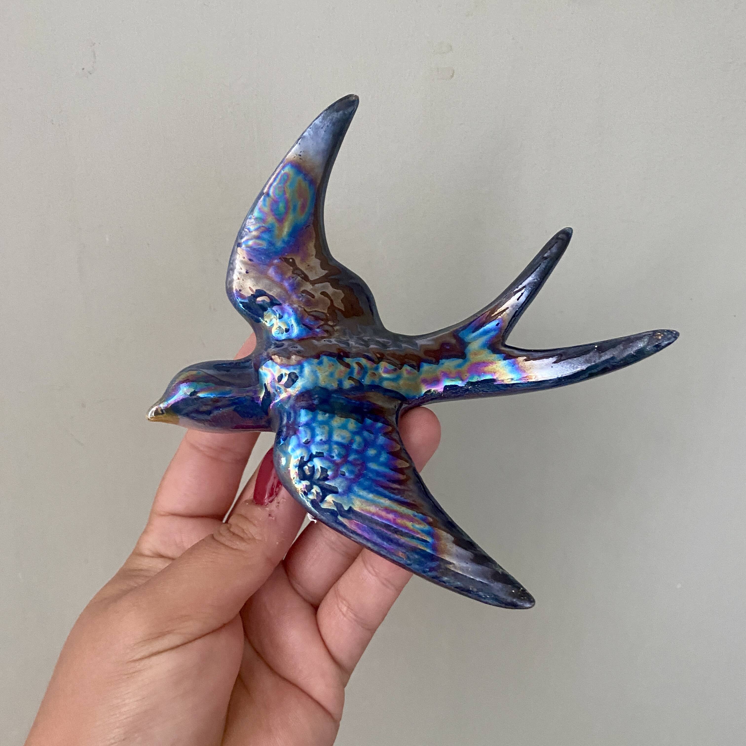 Set of 2 Vintage Ceramic Wall Swallows