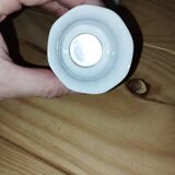 Pair of antique glass egg cups – Floral & insect decoration – Po