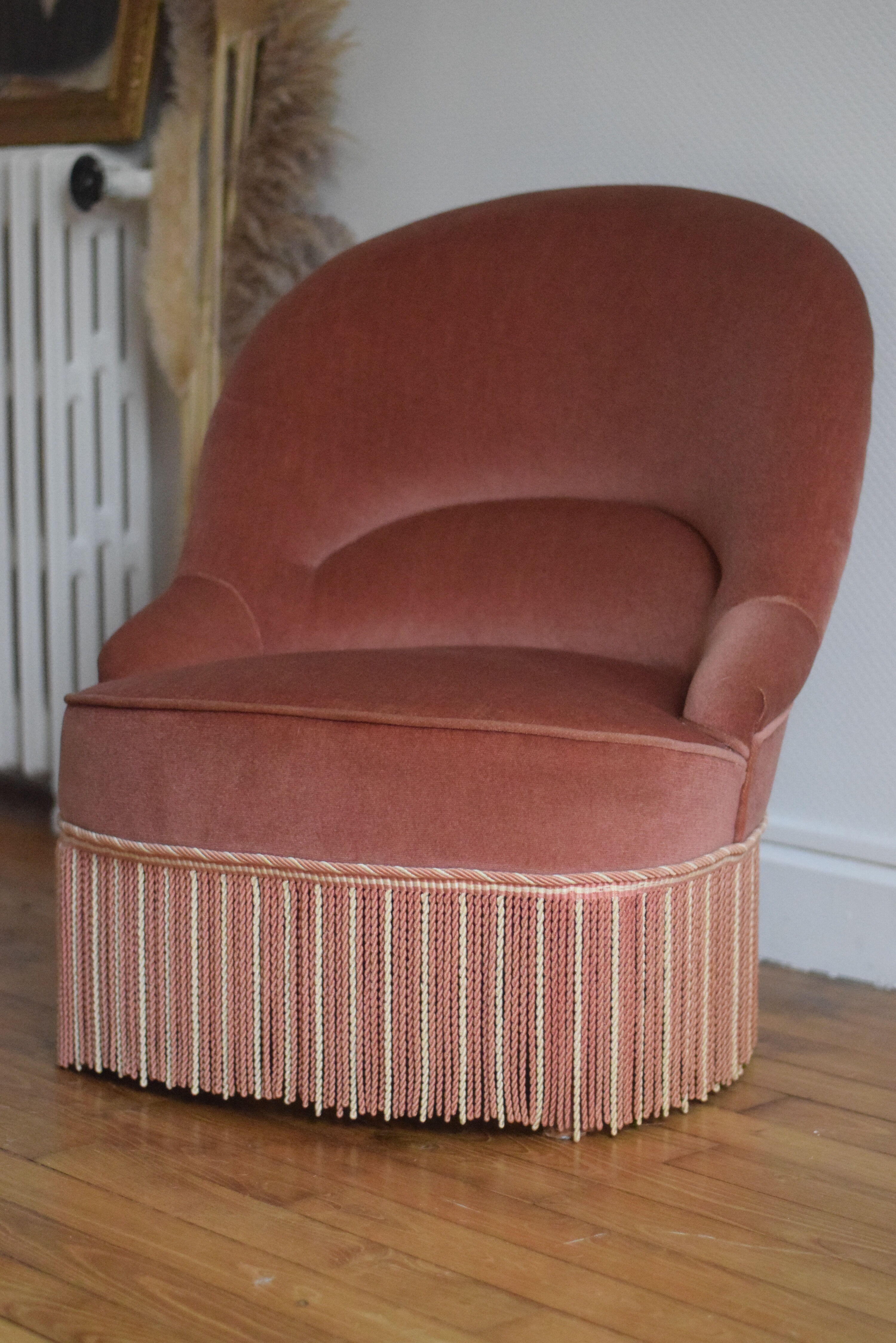Fauteuil crapaud velours