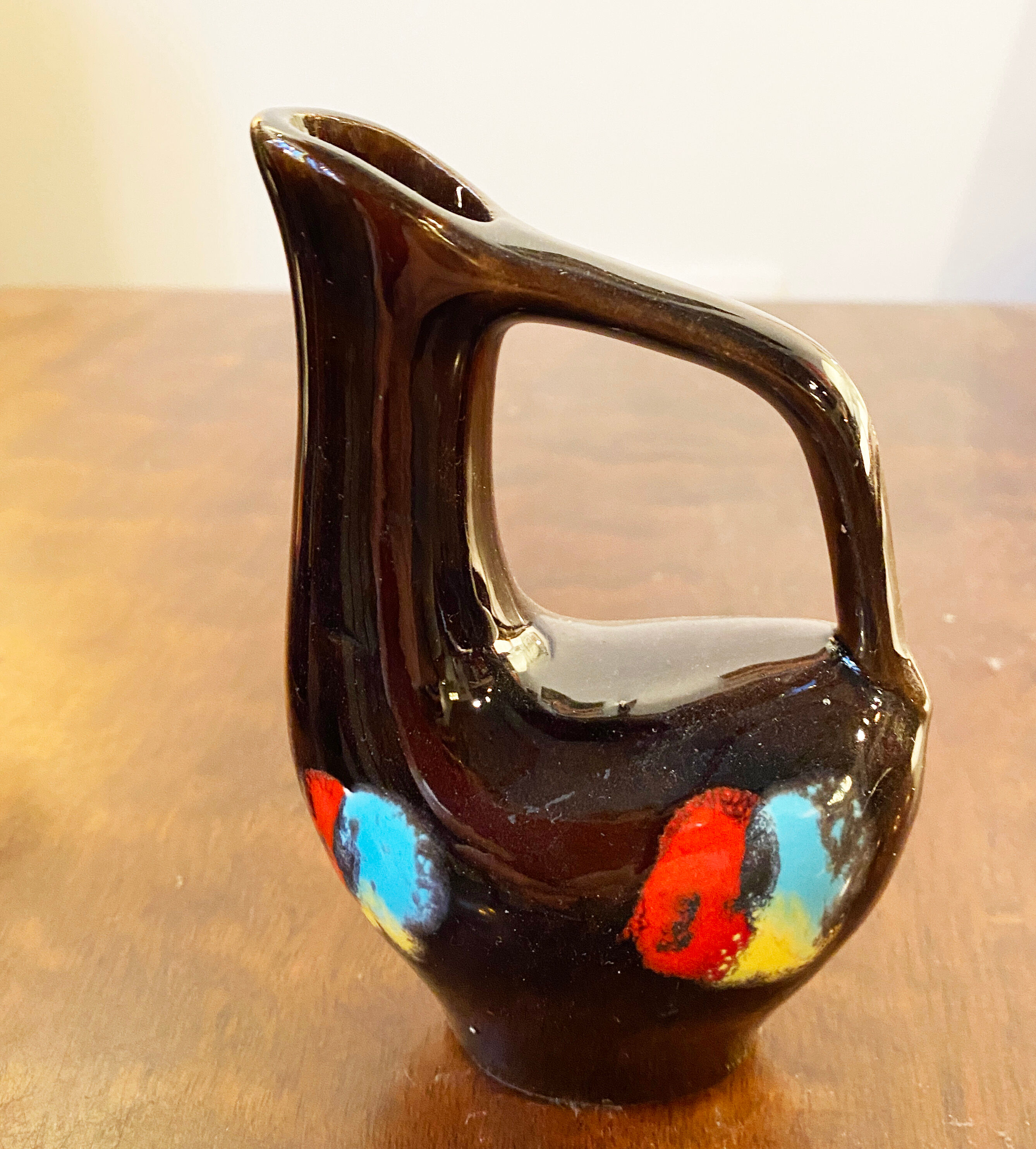 Set of three ceramic pitchers