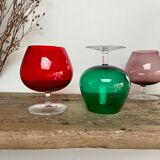 3 verres à dégustation couleurs vintage