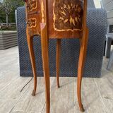 Rognon-style bedside table in marquetry