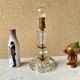 Art deco crystal blade base Val St Lambert Belgium glass & mirror