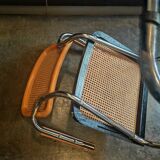 Breuer armchair with chrome tube frame and canework, 1980s Italy