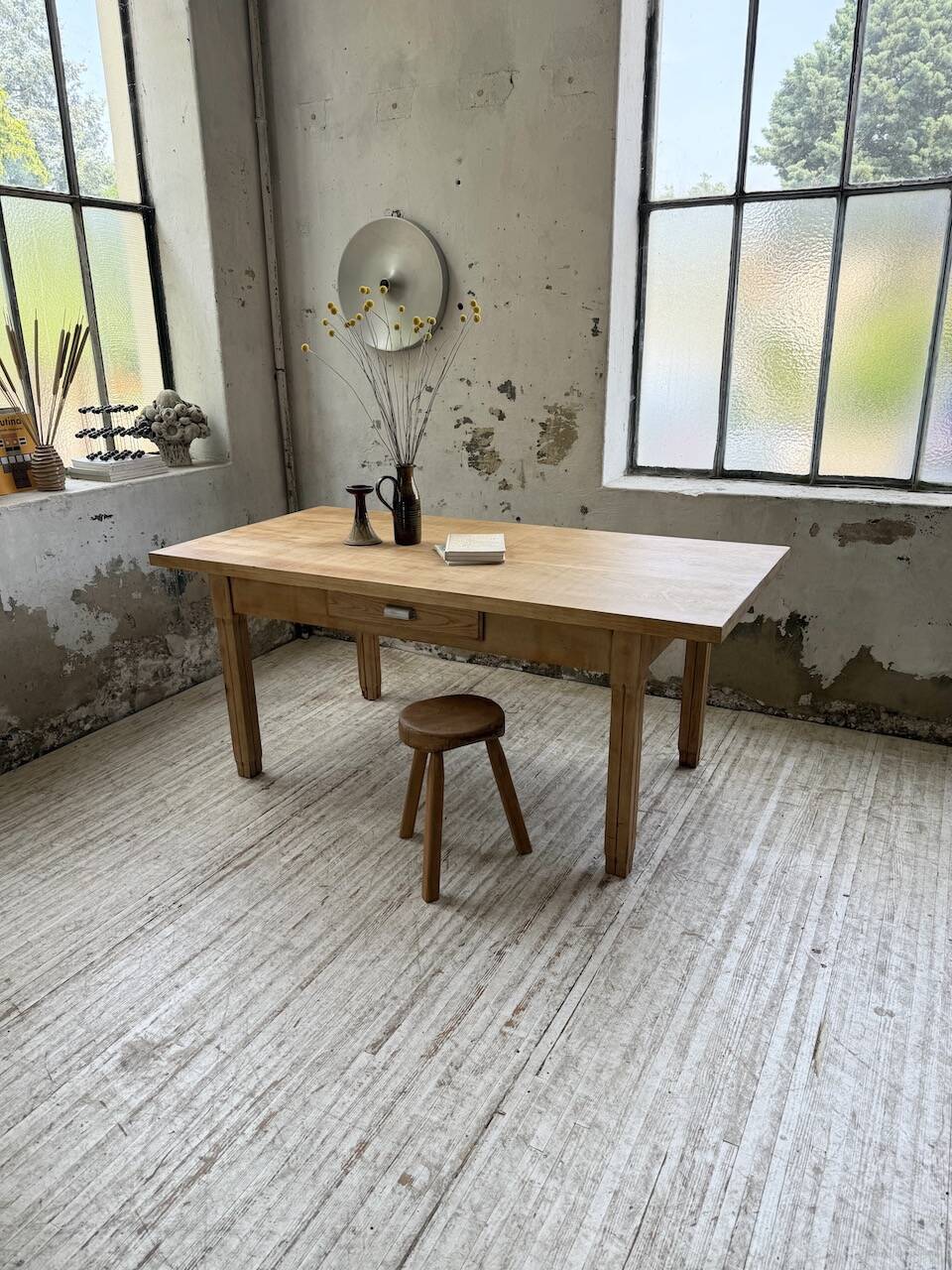 Ancienne table de ferme en chêne