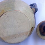 Rustic enamelled sandstone teapot