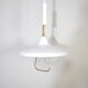 White lacquered iron ceiling lamp attributed to Stilnovo, 1960s.