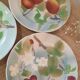 Assiette en barbotine