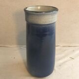 Vase ancien rouleau en grès bleu