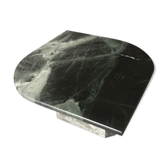 coffee table drop in green marble, Roche Bobbois 1970