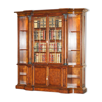 Theodore Alexander library in faux books in burl laurel.