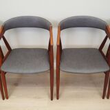 Set of four teak chairs, Danish design, 1960s, designer: Ejner Larsen & Aks