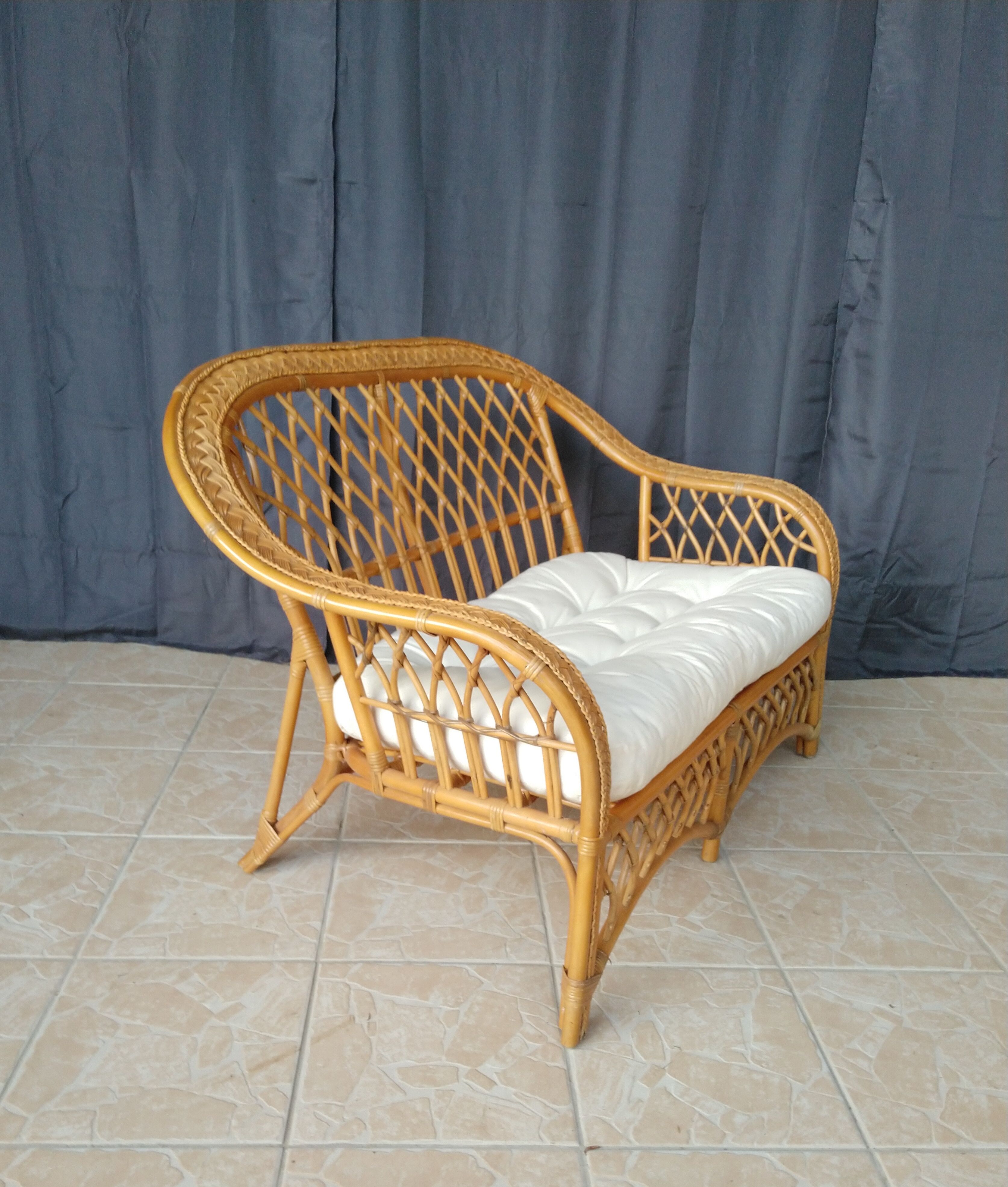 Rattan bench