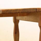 Mid-century brutalist Danish coffee table in oak attributed to Kjærnulf, 1960s