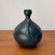 Vintage German brutalist studio pottery vase carafe by Gerhard Liebenthron, 1980.