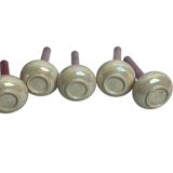 Art Nouveau series of soliflore vases, Sarreguemines earthenware, circa 1900