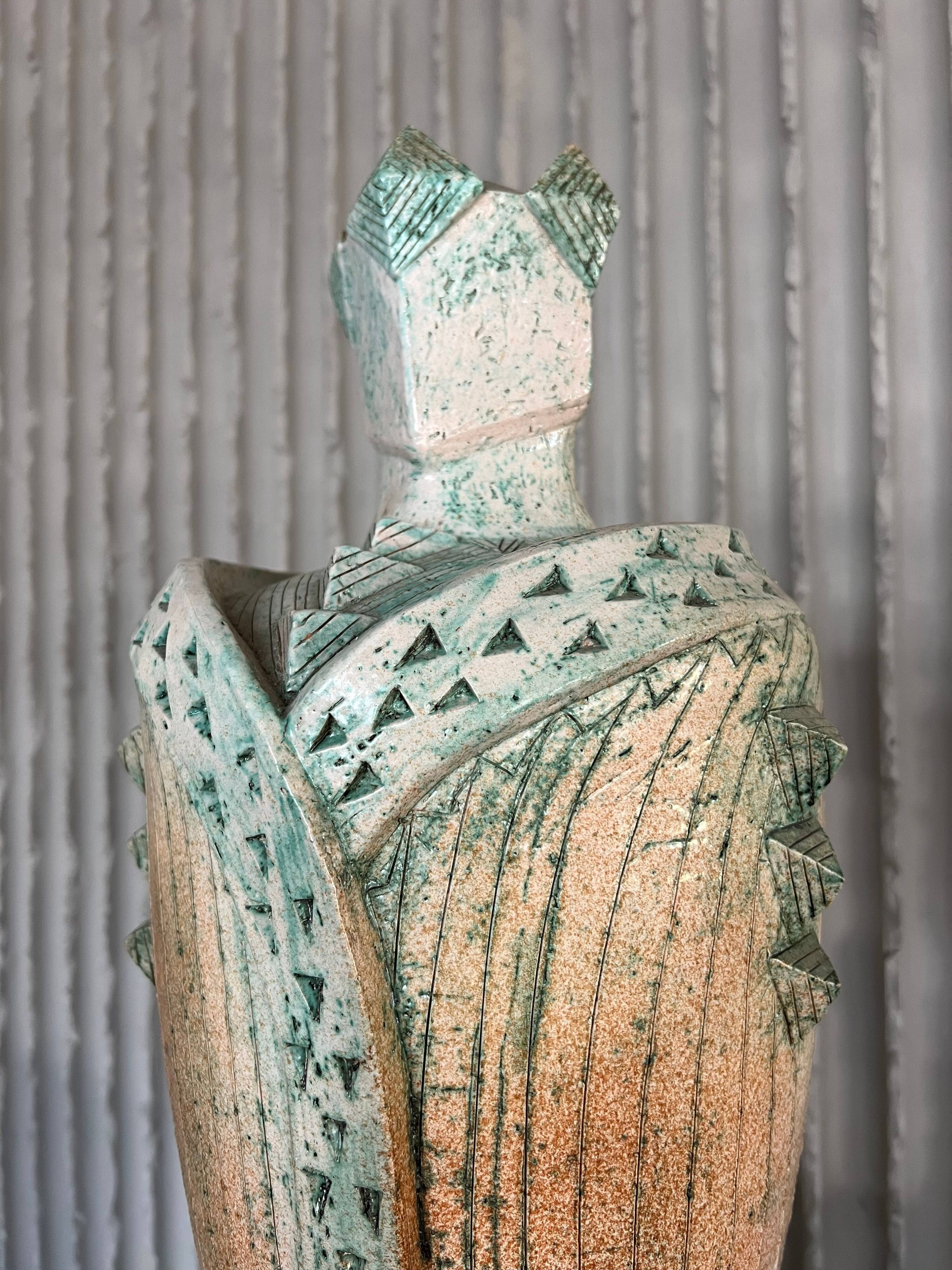 XXL (40-80cm) ceramic chess set by Maria Kenarova