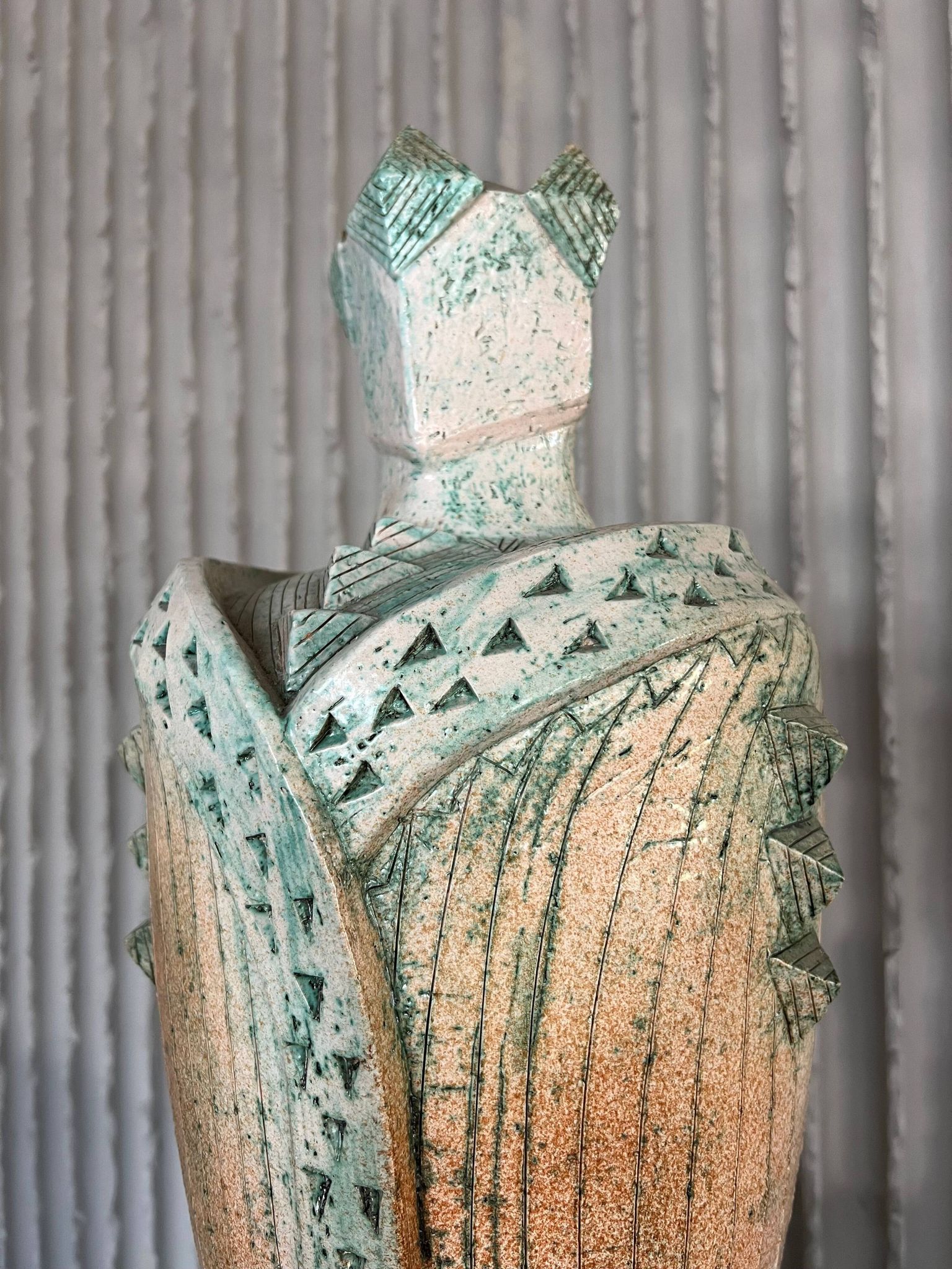 XXL (40-80cm) ceramic chess set by Maria Kenarova