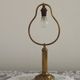 Traditional Style Vintage French Brass Table Lamp Round Footed Base