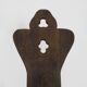 Brutalist tripod chair in raw wood. Solid wood chair. 1960s.