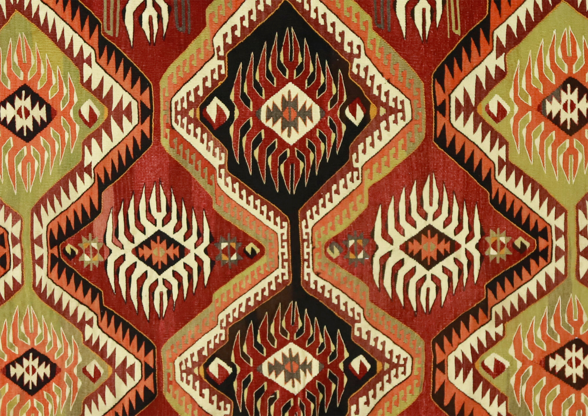 Anatolian handmade kilim rug 290 cm x 151 cm